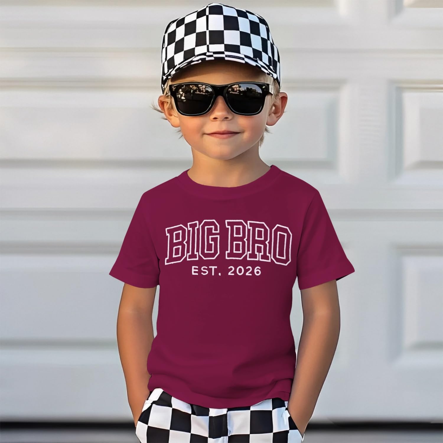 SOFEON Big Brother Shirt Toddler Boy Embroidered Big Bro Est. 2026 T-Shirt Kids Summer Short Sleeve Announcement Tees Tops - Image 5
