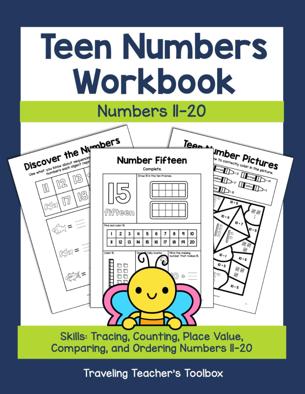 Teen Numbers Workbook: Numbers 11-20 (Math Skills for Kindergarten)