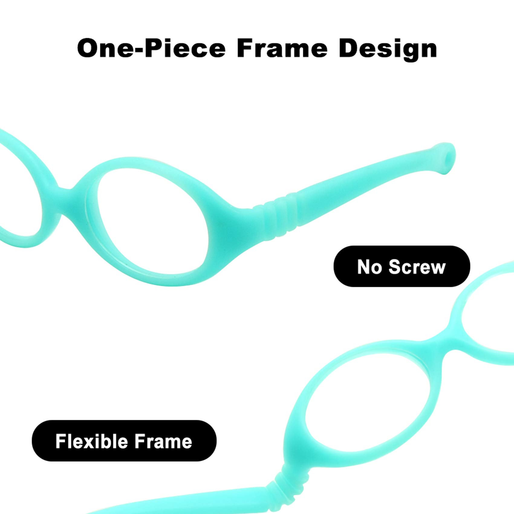 No souple vis filles lunettes taille 41/15 avec cordon, garçons lunettes & sangle, Baby lunettes pliables Safe 0-1 ans