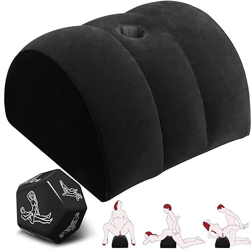 Prosixtoy Inflatable Sex Pillow Sex Dice Sex Toys Dildo Mount Sex Position Pillow Sex Games for Adult Couples Sex Women G Spot Cushion Multifunctional Sex Furniture Pillow for Women Couples