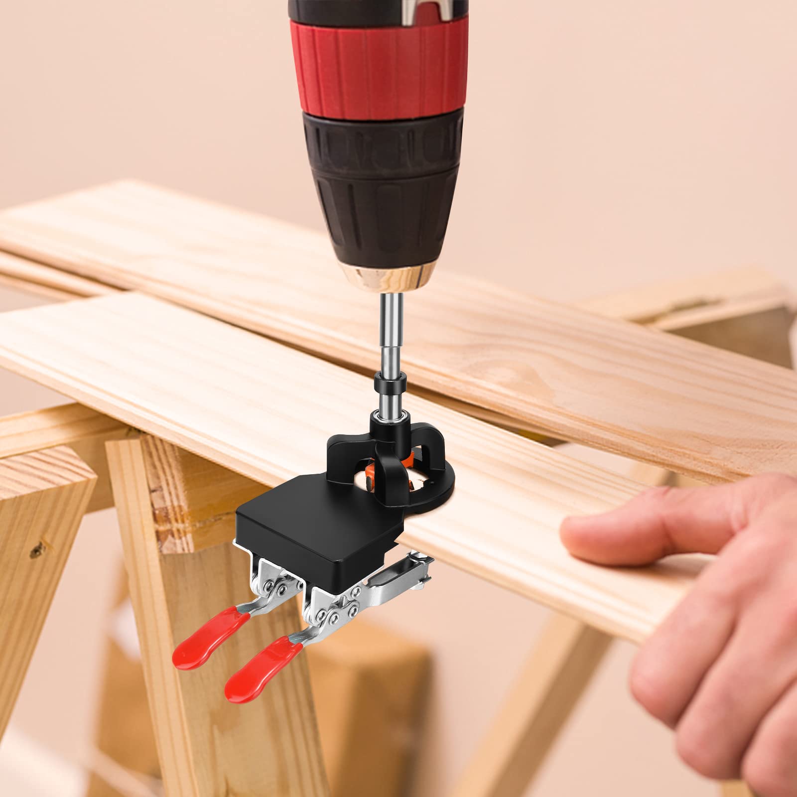 35 mm Gabarit de charnière, Perçage Charnière, Guide De Forage Trou Charnière Trouver Un Jig Outil pour Porte Armoires Bricolage Menuiserie Travail du Bois Nouvelle Mise à Jour