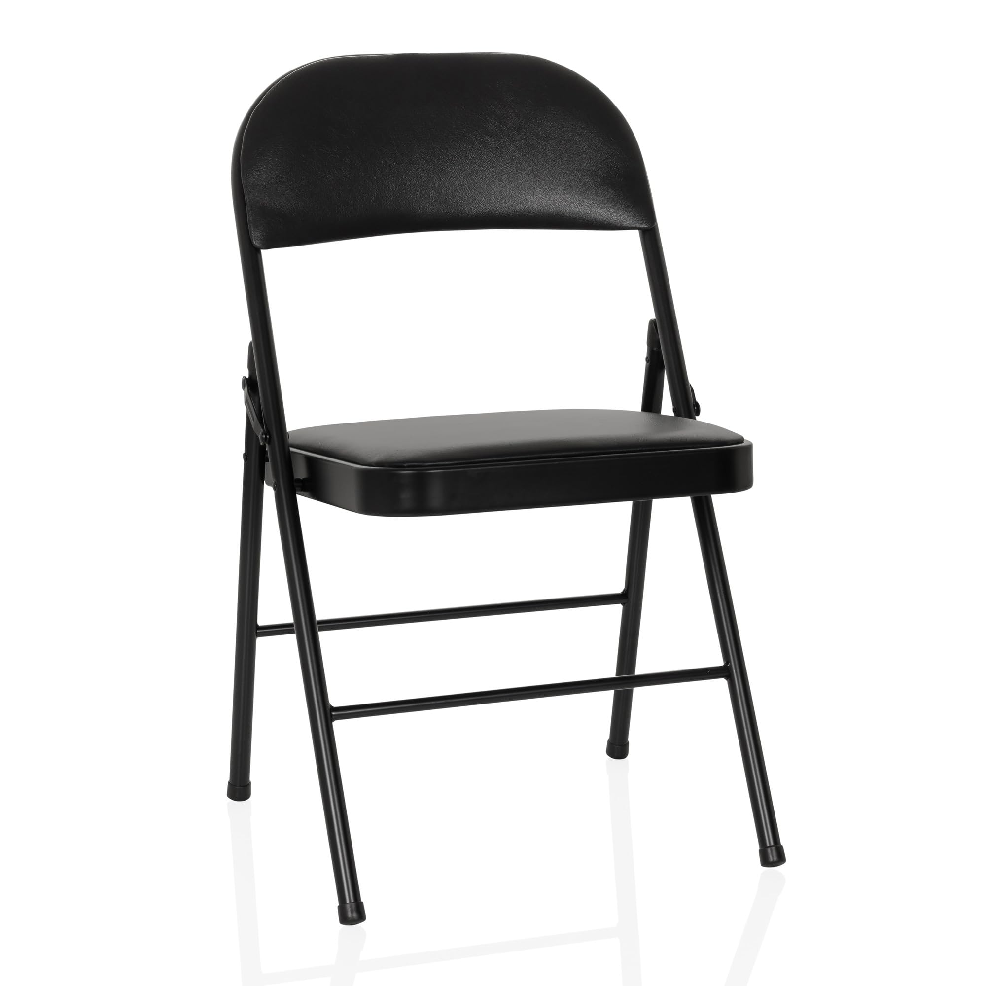 hjh OFFICE Silla Plegable tapizada TUDELA H imitación Cuero, Silla Plegable para visitas, Capacidad de Carga hasta 120kg