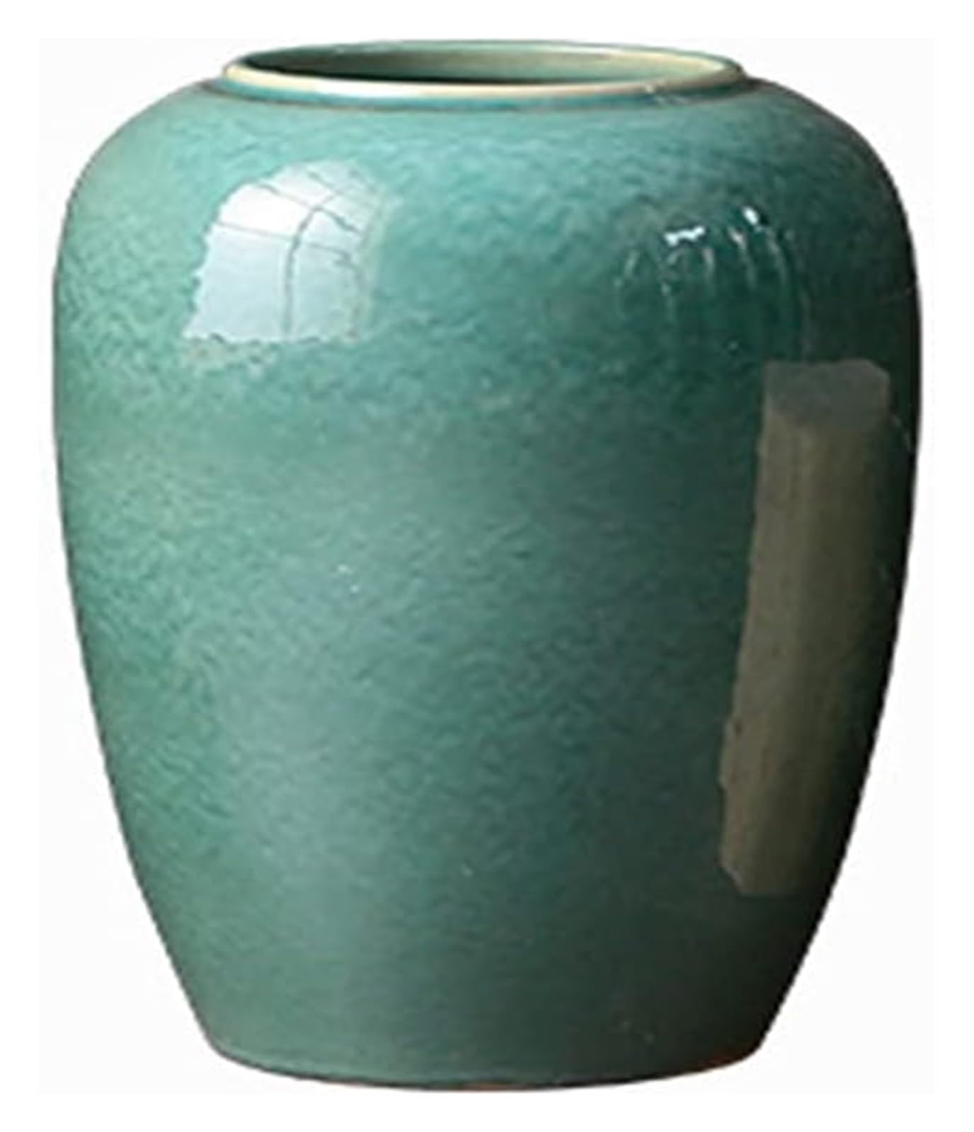asdchZen Vase Ceramic Vase, Modern Style Living Room Ornament Retro Pottery Jar Floor Large Size Vase, Countertop Decor, Green -Grn-24 * 40 Cm,Grn-24 * 35 cm
