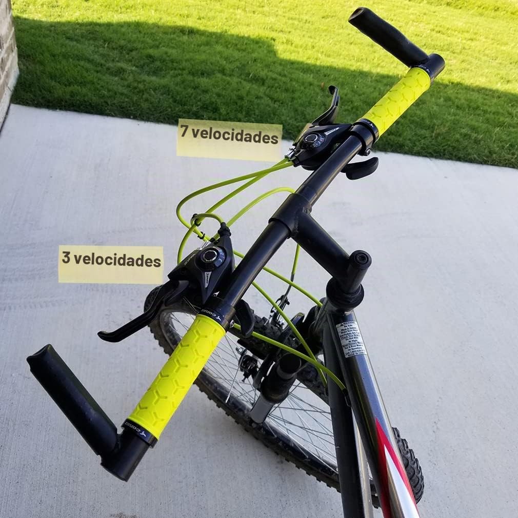 CYSKY Cambio de Bicicleta 3x7/3x8 Velocidad Cambios Frenos Combo, Kits de Palanca de Freno Izquierda Derecha con Indicador de Marcha y Cables de Freno para Bici Montaña, Carretera (3 x 7 Velocidad)