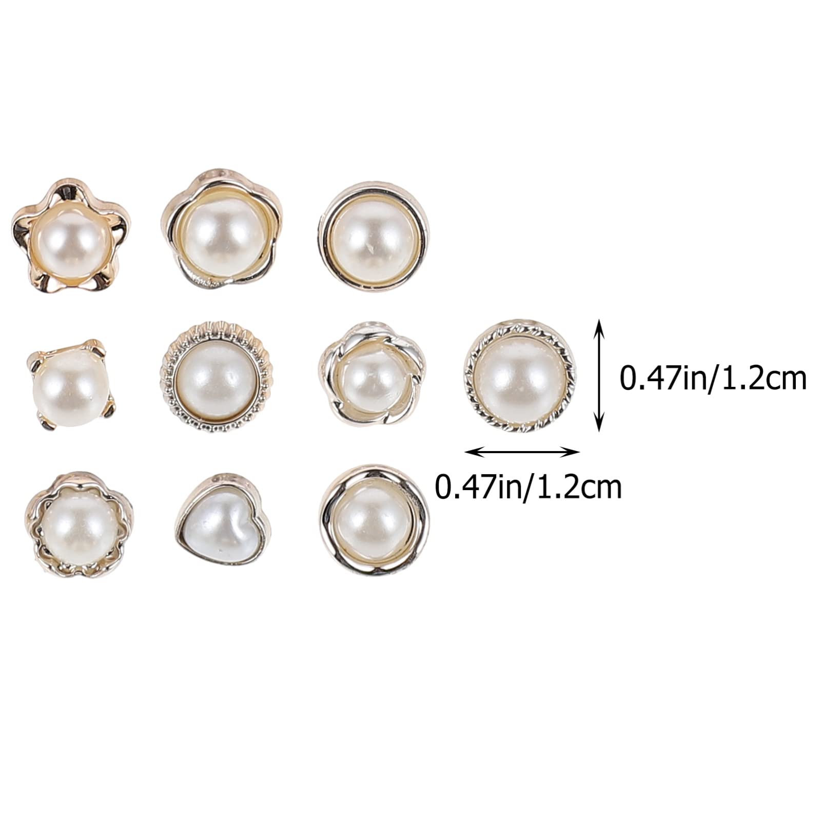 Botones, botones redondos, botones de color, botones de broche, botones de costura, 100 botones de costura de perlas, botones de perlas surtidas, botones de perlas blancas de resina con accesorios de