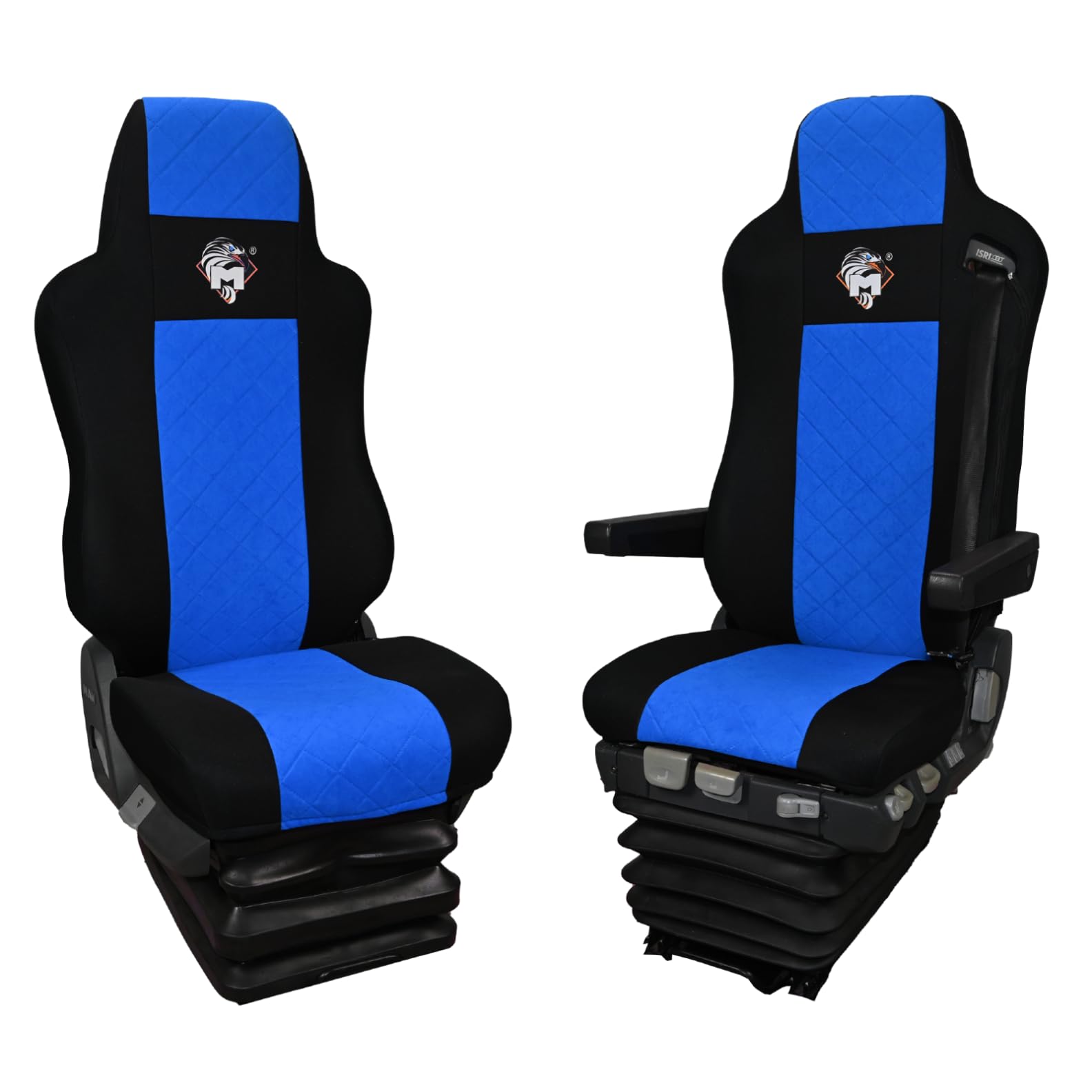 SABA Funda de Asiento para Man TGA 2000, TGM, TGL 2005, TGX, TGS 2007, 1 cinturón de Seguridad Azul Accesorios de protección para Asientos de Camiones