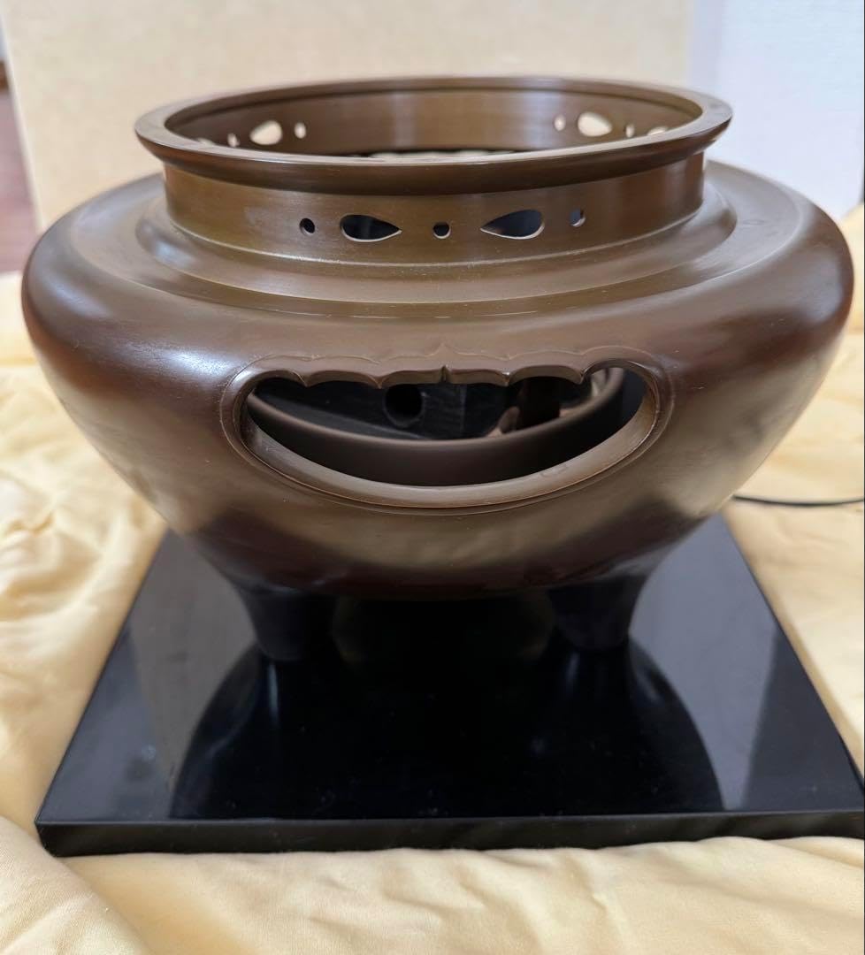 唐銅　朝鮮風炉釜　電熱器セット 唐銅 朝鮮風炉釜 電熱器セット 【公式通販】