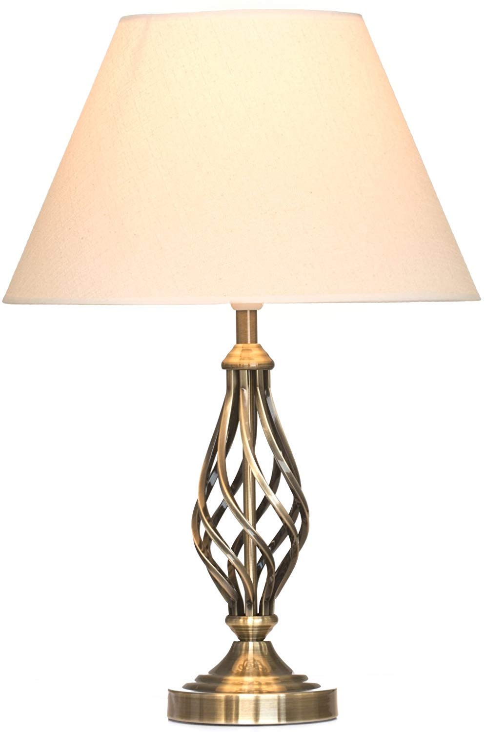 Buy Kingswood Barley Twist Traditional Table Lamp & Shade Antique