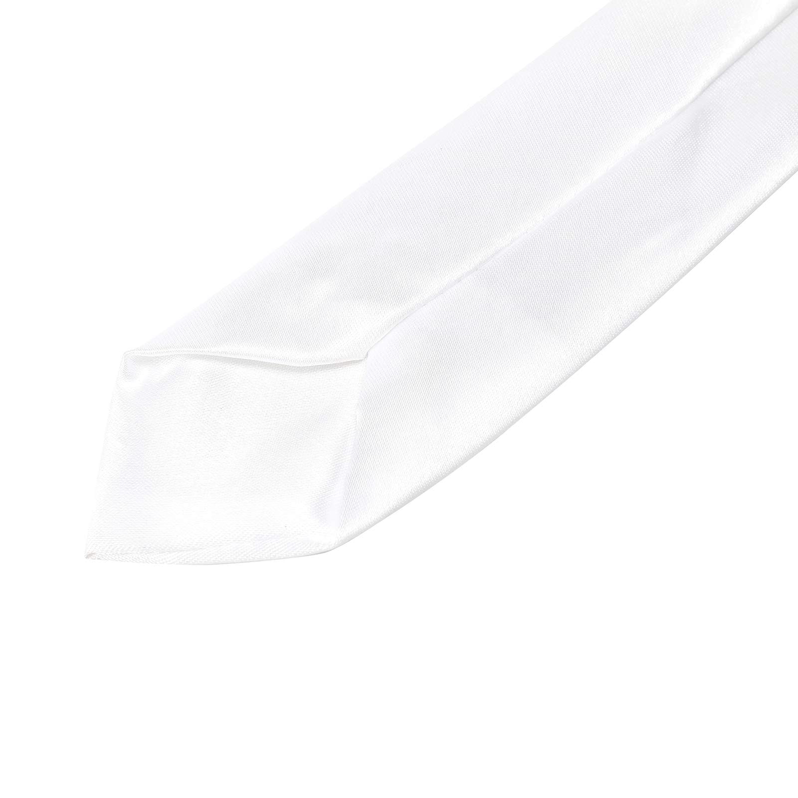 THE BOW TIE HOUSE Adjustable Satin Neck Tie for Kids | Necktie for Boys, Toddler & Youth | Perfect for Weddings, Graduations, School Uniforms, (White - 6-10 years) 4