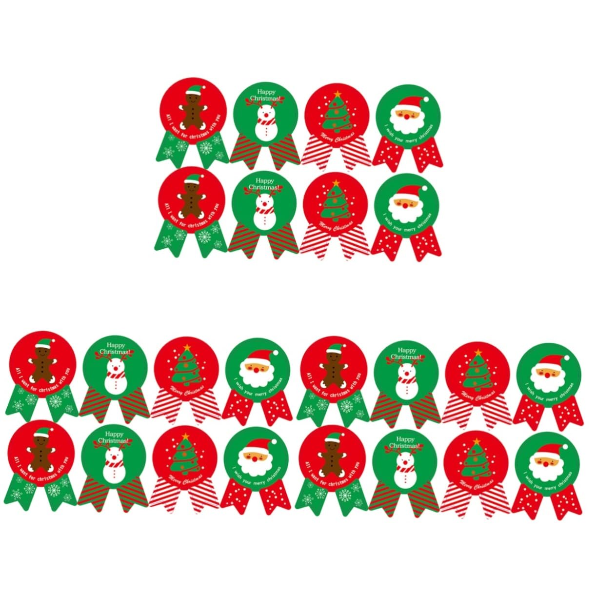 SEWACC 960 Piezas calcomanías navideñas de vacaciones pegatinas etiqueta redonda de navidad etiquetas navideñas christmas tree de comida pegatina de sellado para navidad