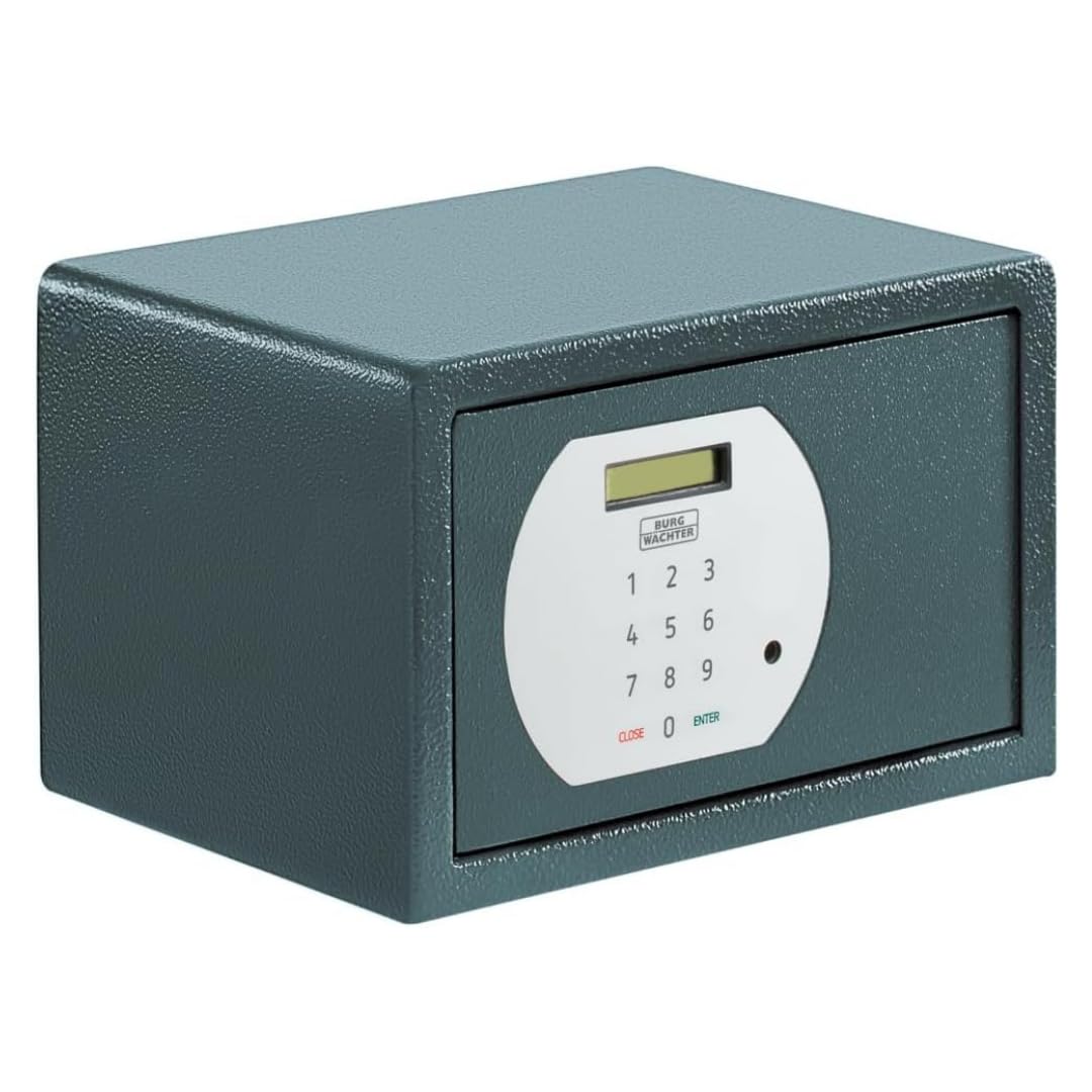 BURG-WÄCHTER Möbeltresor für Hotel mit elektronischem Zahlenschloss, Zur Wand- und Bodenbefestigung, 6,7 l, 7,1 kg, Pure-Safe PS 110 E KA 3, anthrazit
