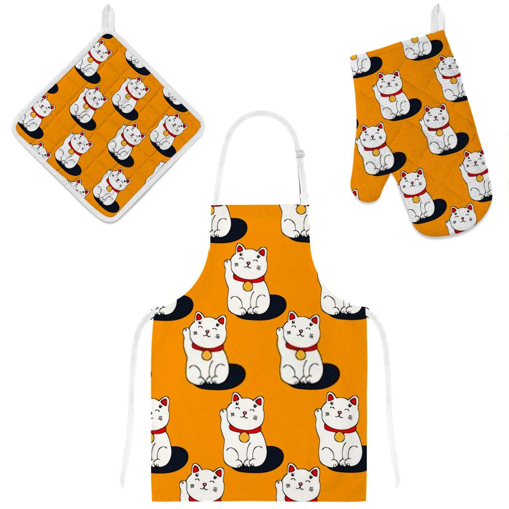 Gants de cuisine et tablier origami pour vos repas d'Halloween en famille