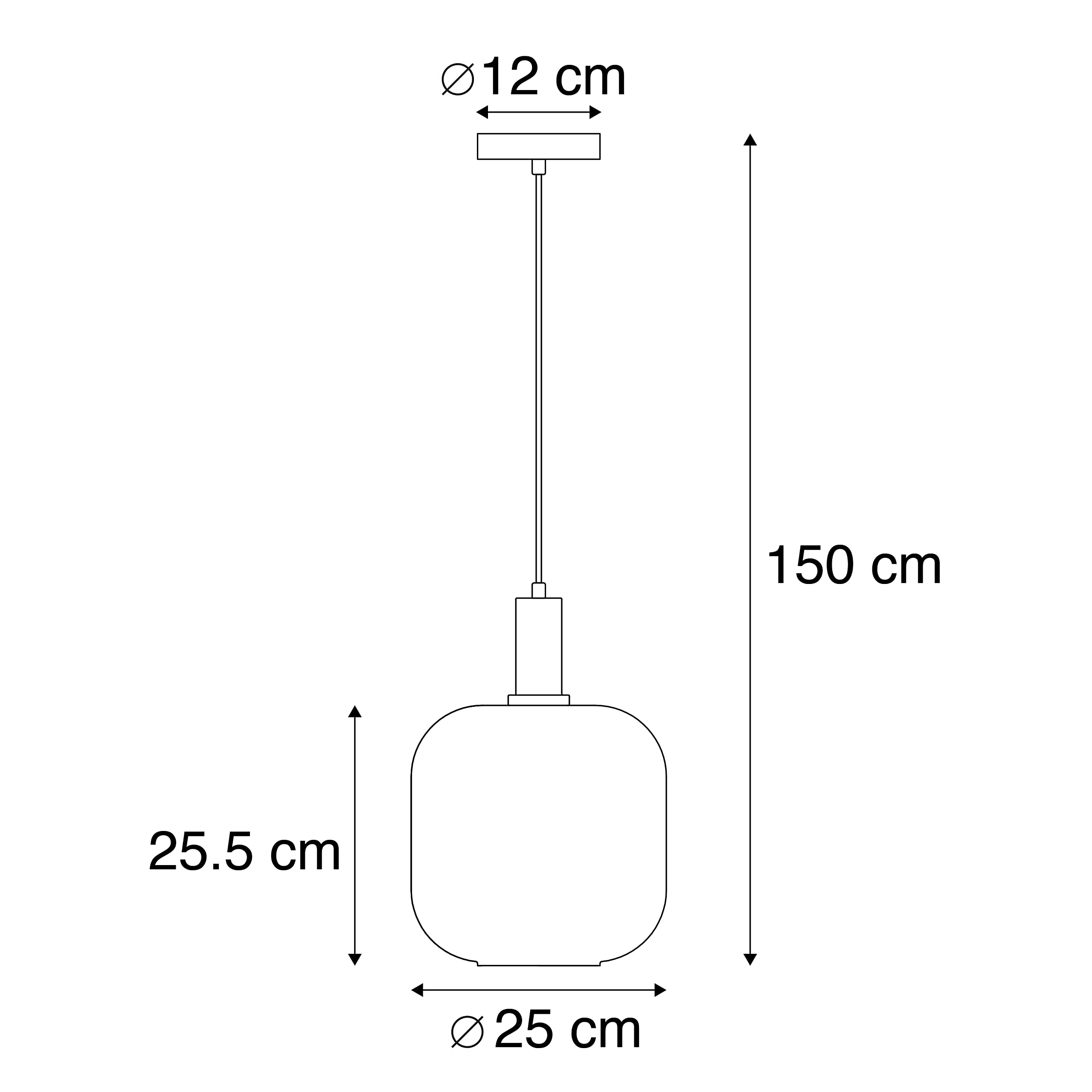 Qazqa zuzanna - Suspension - 1 lumière - Ø 25 cm - Noir et Or - Design - éclairage intérieur - Salon I Chambre I Cuisine I Salle à manger