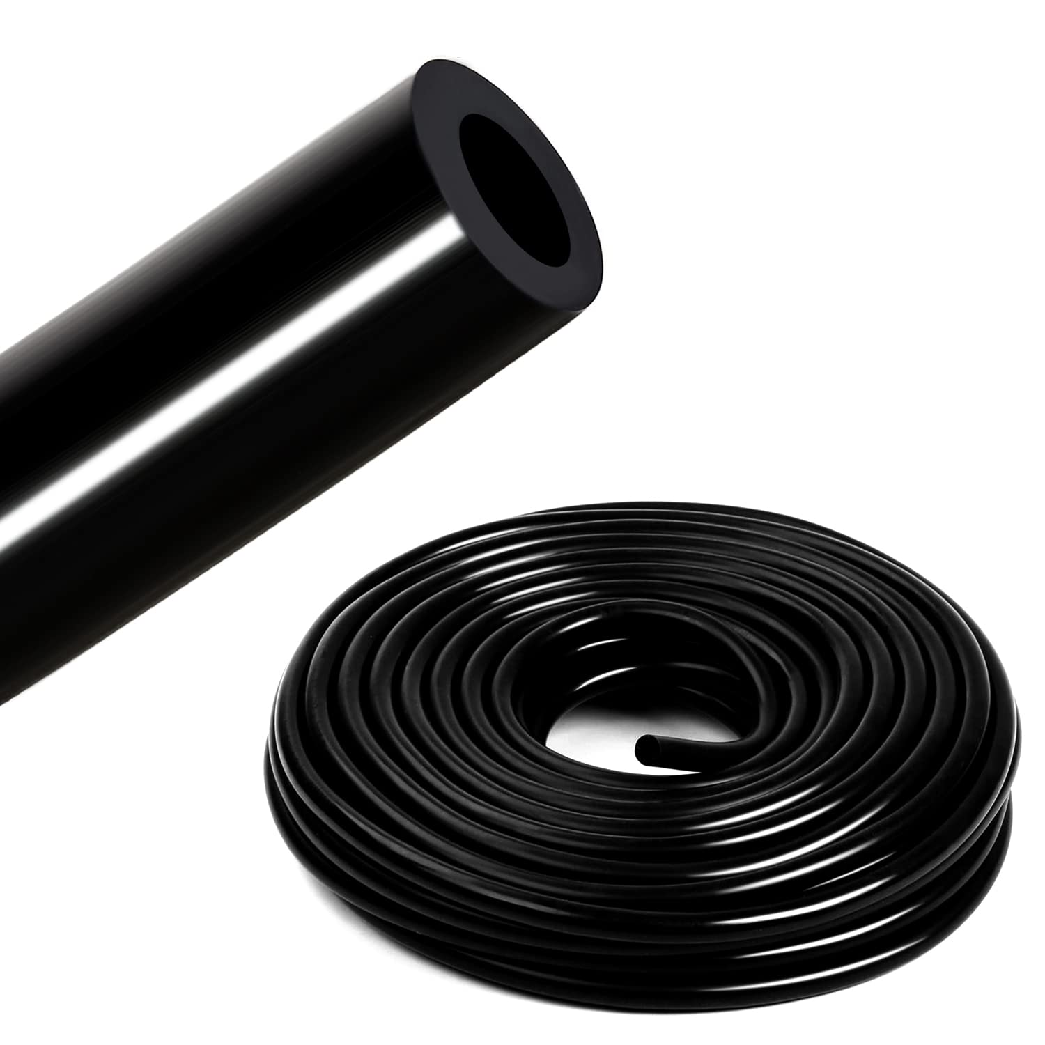 3 mm (1/8 Zoll) Silikon-Vakuumschlauch, Schlauchleitung, schwarzer Luftschlauch, Wasserschlauch, hohe Temperatur, 4,1 m