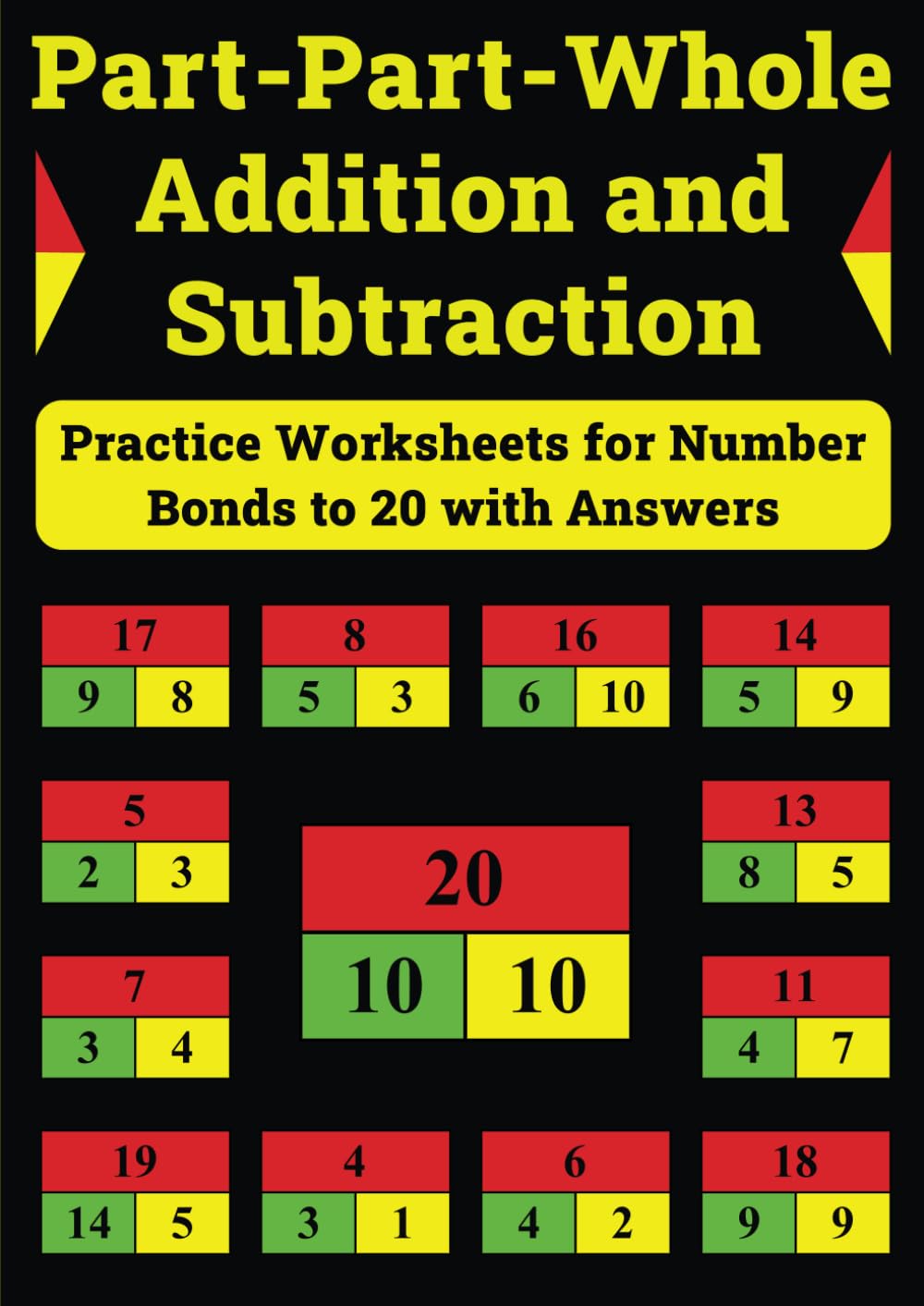 Part-Part-Whole Addition and Subtraction: Practice Worksheets for Number Bonds to 20 with Answers