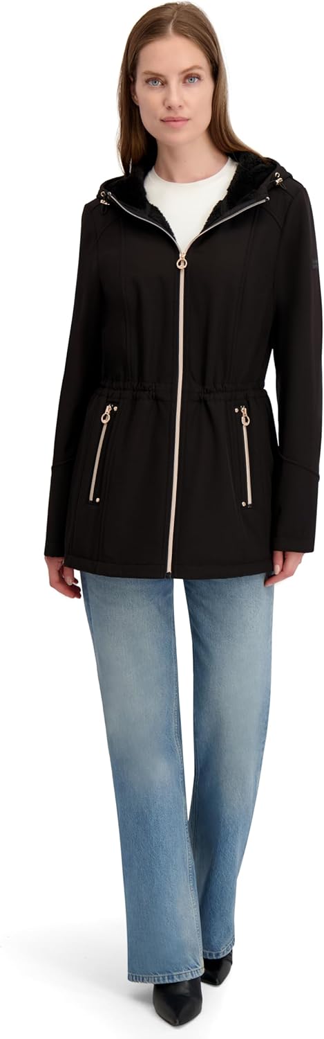 Laundry by Shelli Segal Women's Lightweight Softshell Jacket–transitional Coat Wind & Water-resistant