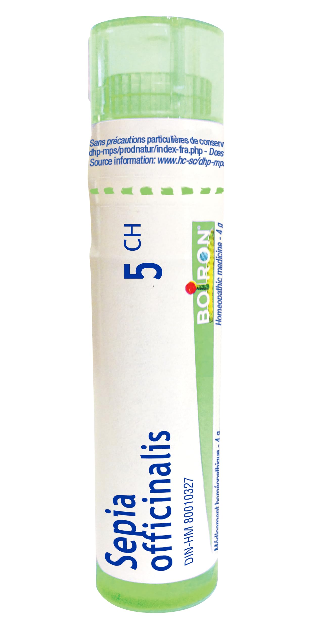 Boiron Sepia officinalis 5ch,Homeopathic medicine. Each tube contains 4 g (approximately 80 pellets)