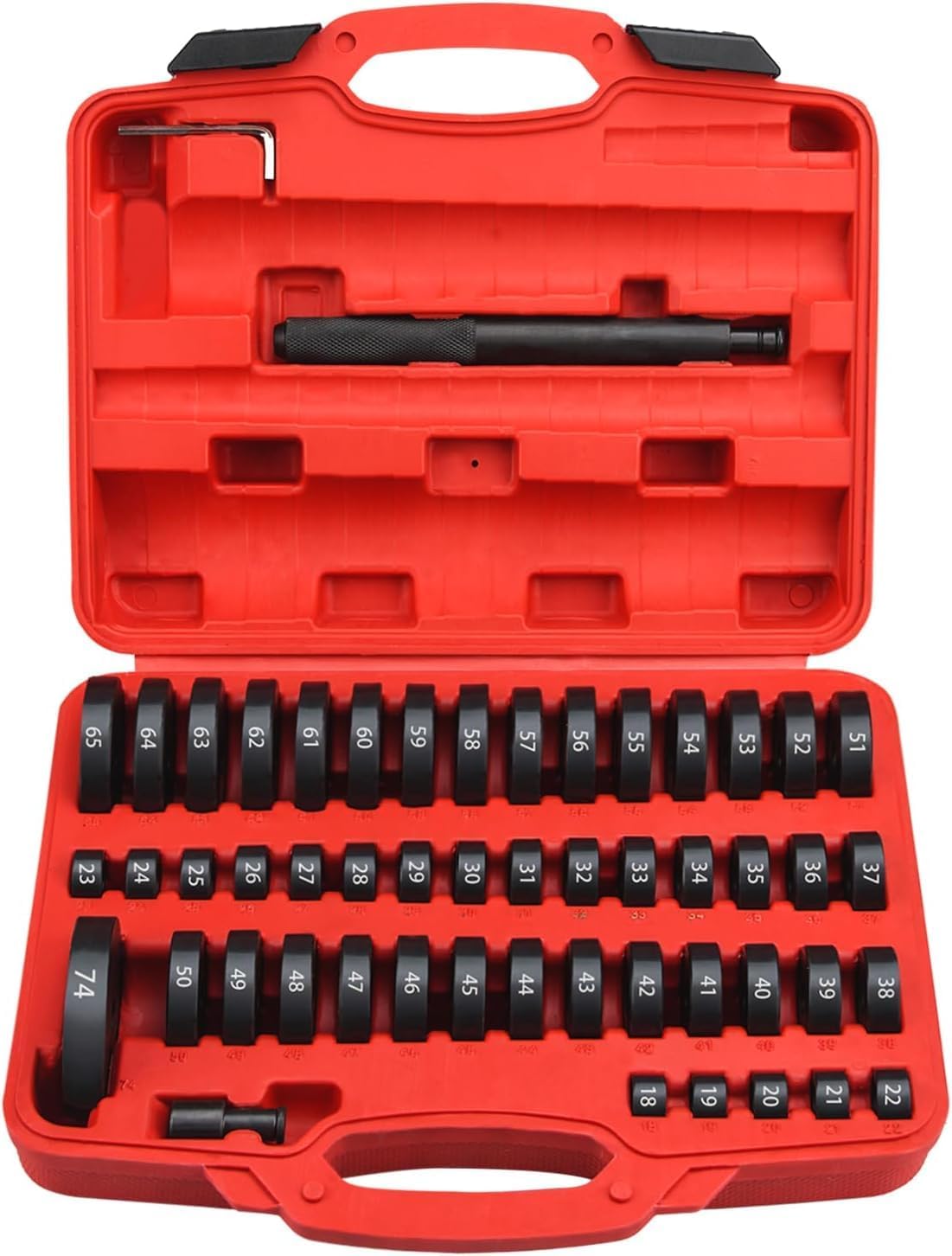 52 in 1 Custom Bushing Bearing & Seal Driver Set Installer Bush Removal Puller Bearing Press Tool Kit Transmission Wheel Axle Bearing Race Seal