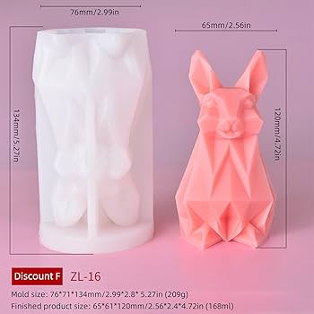 Moules Bougie De Pâques, Moule En Silicone 3D En Forme De Lapin De Pâques Pour La Fabrication De Bougies Oeufs, Loisirs Créatifs, Bougies Parfumées, Savon,Pouding (Rose Rouge