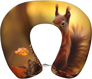 Squiries of Pine Nuts U-Shaped Memory Foam Travel Pillow - Soft Neck Pillow for Sleeping, Ideal for Travel, Office, Driving,