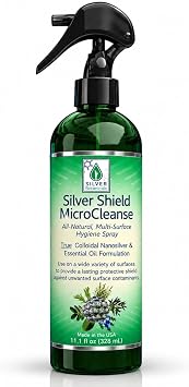 Silver Shield Sanitizer, All Natural Colloidal Silver MicroCleanser, 12 oz.