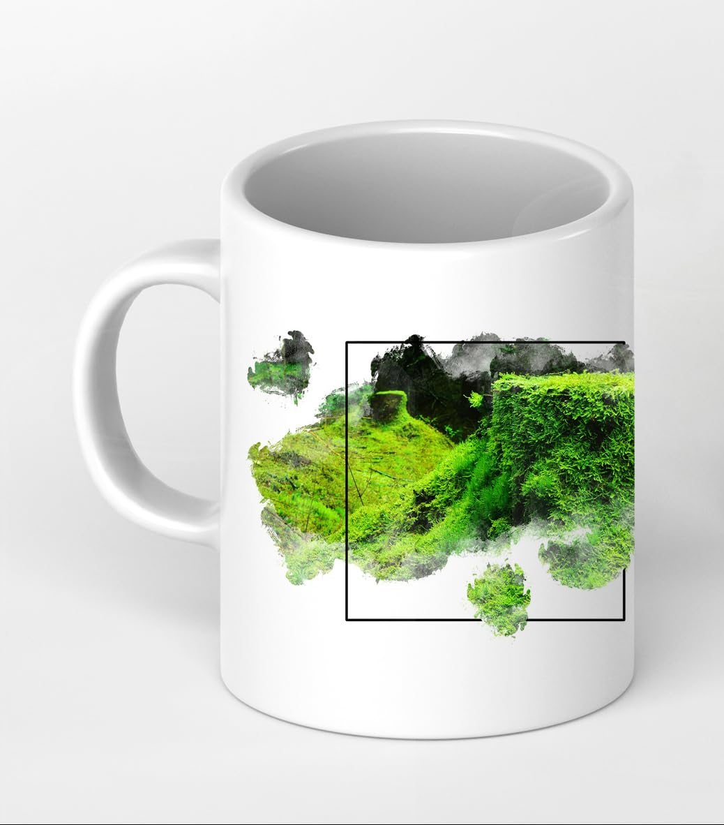 Tazza da caffè verde muschio 325 ml tazza in ceramica per