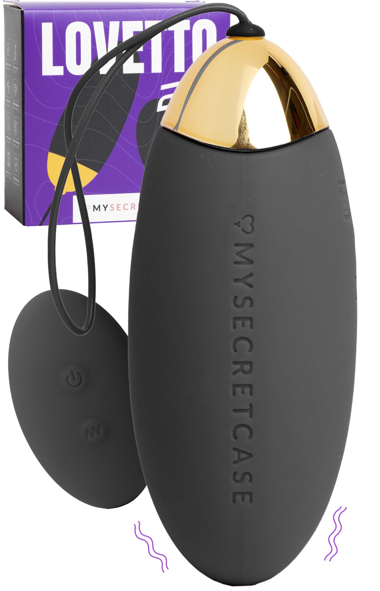 MySecretCase Vibrator Mit Fernbedienung 9 Vibrationen Vibro Eier für Frauen Beckenbodentrainer für Frau Sextoys Liebeskugeln für die Frau Vibrator Ferngesteuert Wasserdicht Valentinstag