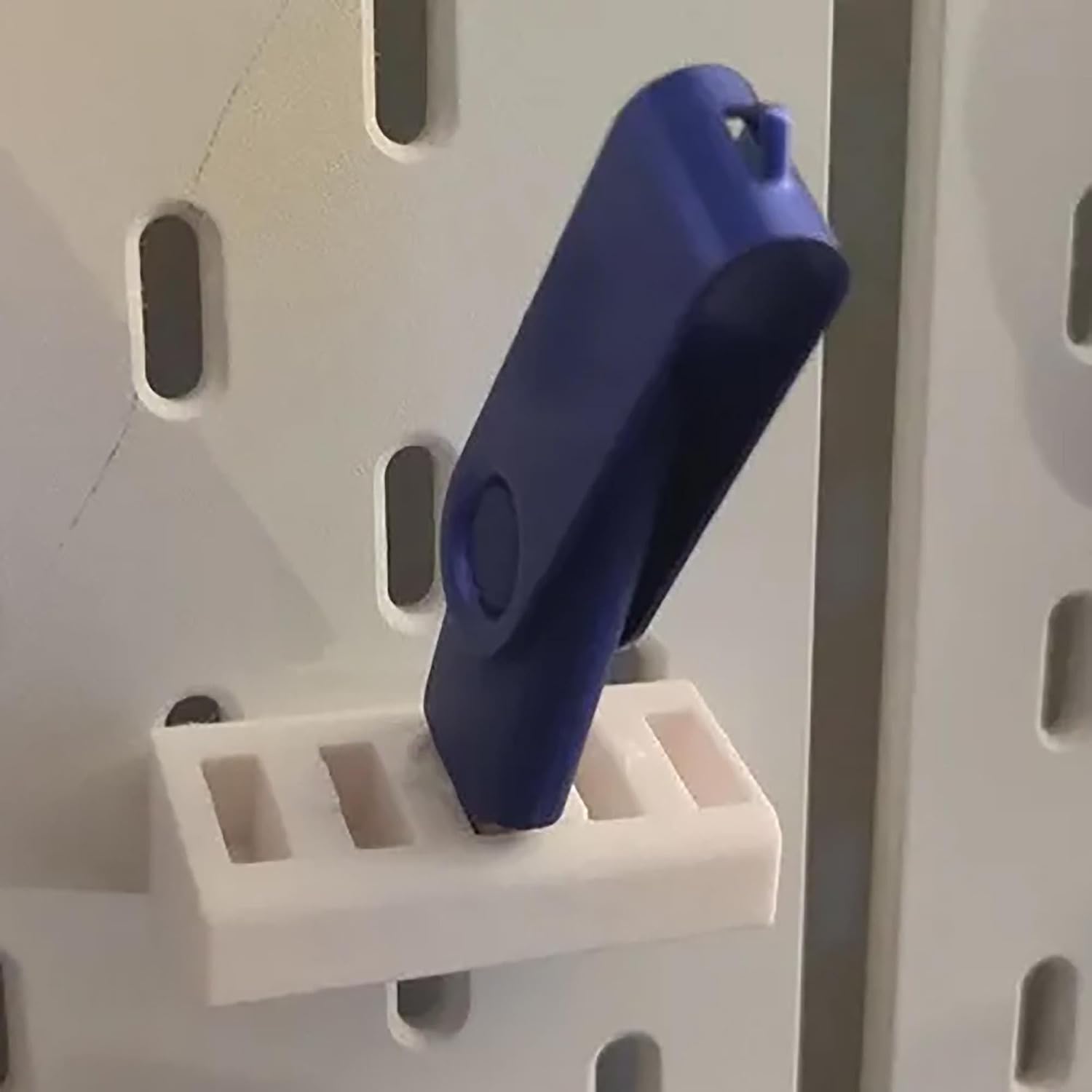 USB Stick Holder Compatible with IKEA Skadis – Snap-On Storage Slots | Friction Fit Desk Organizer for Flash Drives, Memory Cards, Dongles and Adapters image 3
