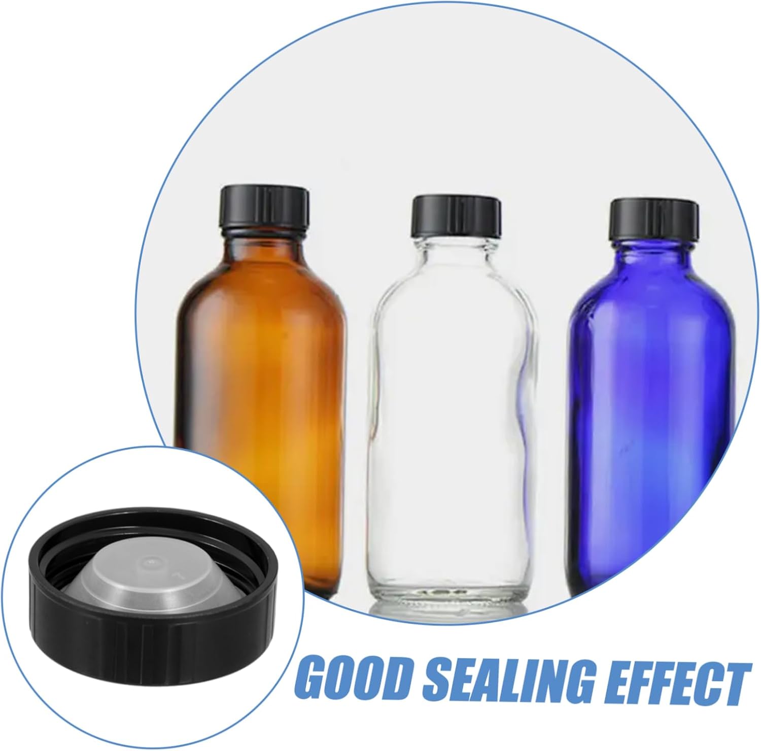 38-400 Screw Caps 5pcs Caps for Round Glass for Round Bottles Splashes Lids