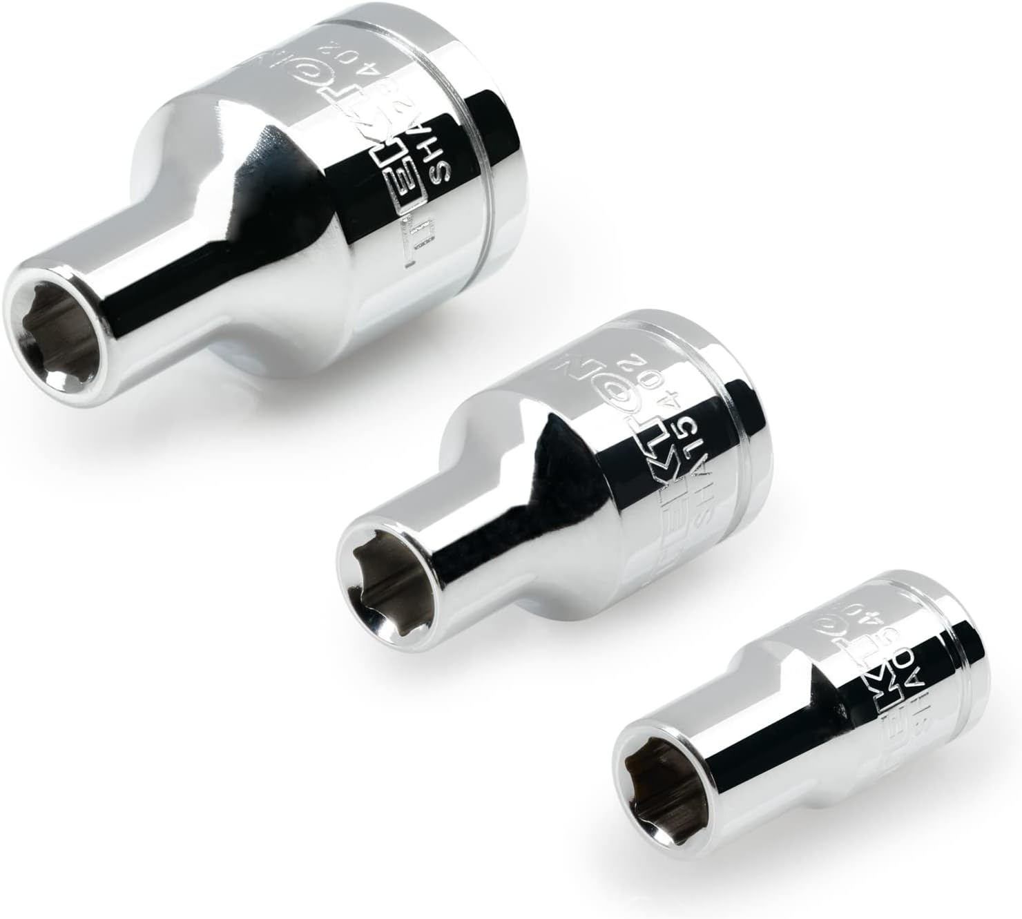 TEKTON 1/4, 3/8, 1/2 Inch Drive Magnetic Hex Bit Holder Socket Set (3-Piece) | SHA99021