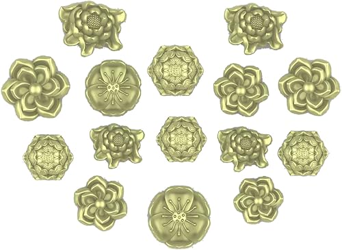 Miniatura 2 de Molde de tallado de silicona para arte de uñas 3D, tamaño pequeño, molde de silicona para arte de uñas, flor estrella, plantilla floral,