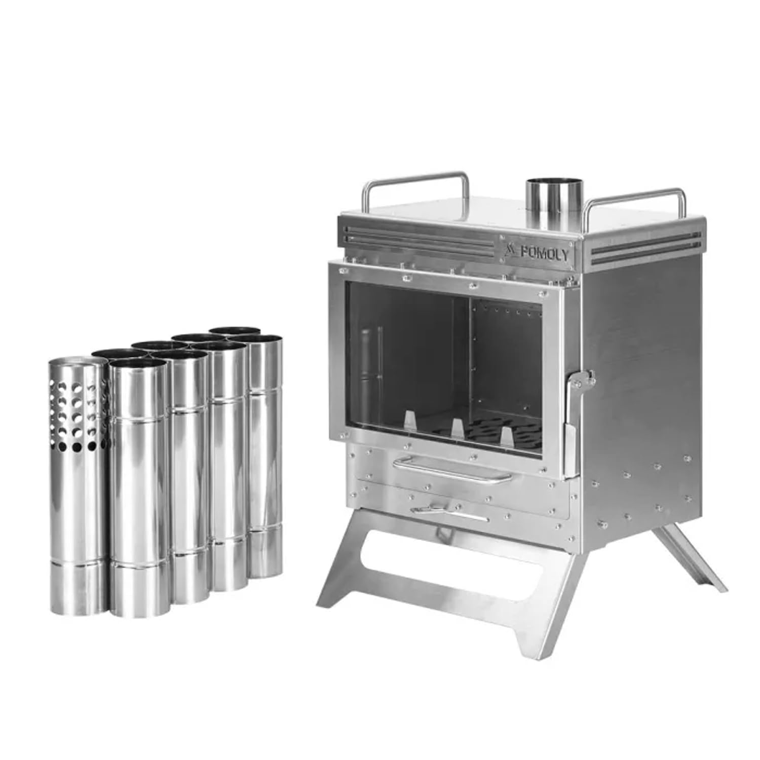Dweller Edelstahl-Holzofen, Outdoor-Kamin für heißes Zelt, Camping