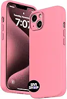 Capa Case Capinha Para iPhone 13 Silicone Com Bordas Elevadas Aveludada Forro Premium (ROSA IOGURTE)