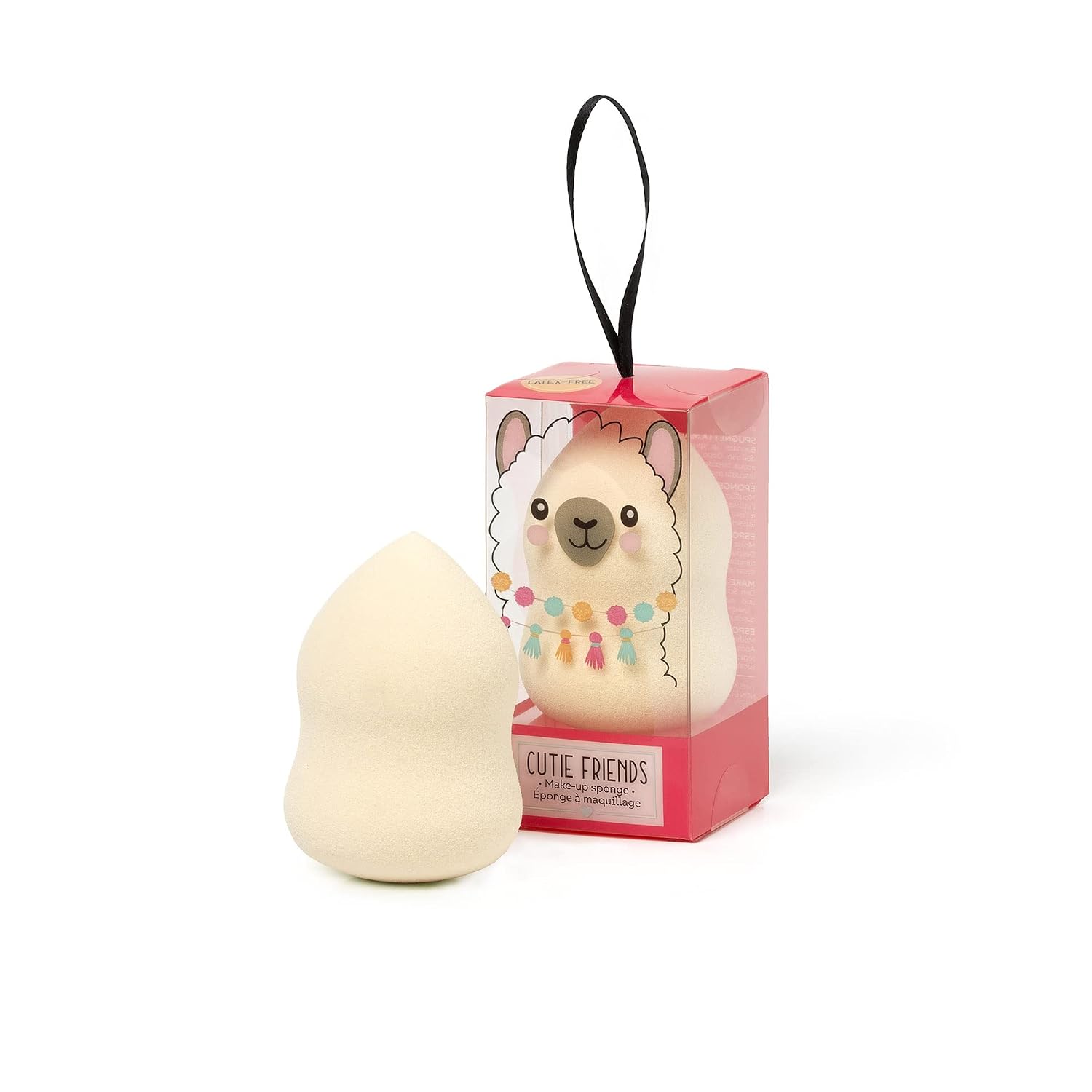 Legami - Make Up Sponge, for the Application of Foundation and Concealers, spreads the Product without absorbing too much, Practical and uniform layout, Soft to the touch, Diameter 4 cm, Llama Theme