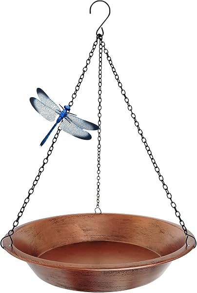 Keygift Hängande fågelbad med antik koppar finish