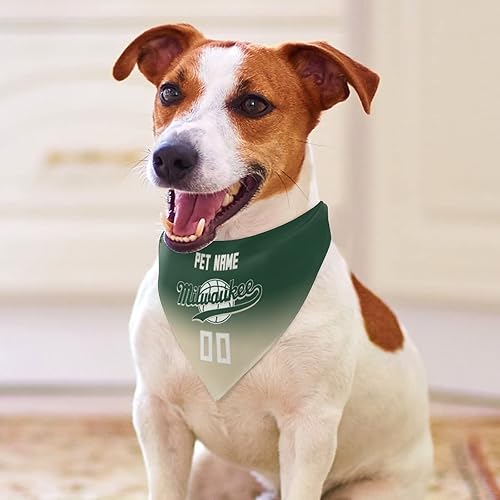 Miniatura 10 de Bandana personalizada para perro de baloncesto para perro, bufanda para mascotas, color del equipo con nombre y número de nombre, regalos para