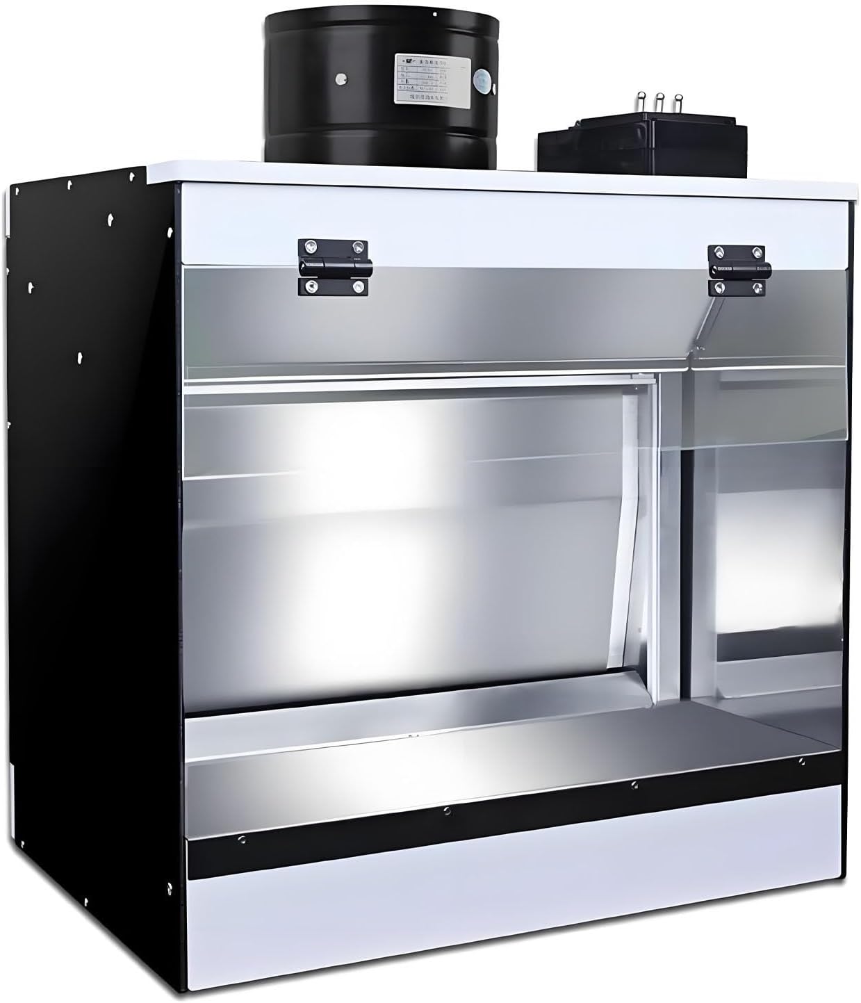 Portable Tabletop Paint Booth Airbrush Spray Booth Airbrush Lighted Hobby Spray Booth Kit with LED Lights, for Model Cakes, Toy Parts 50 * 50 * 40cm
