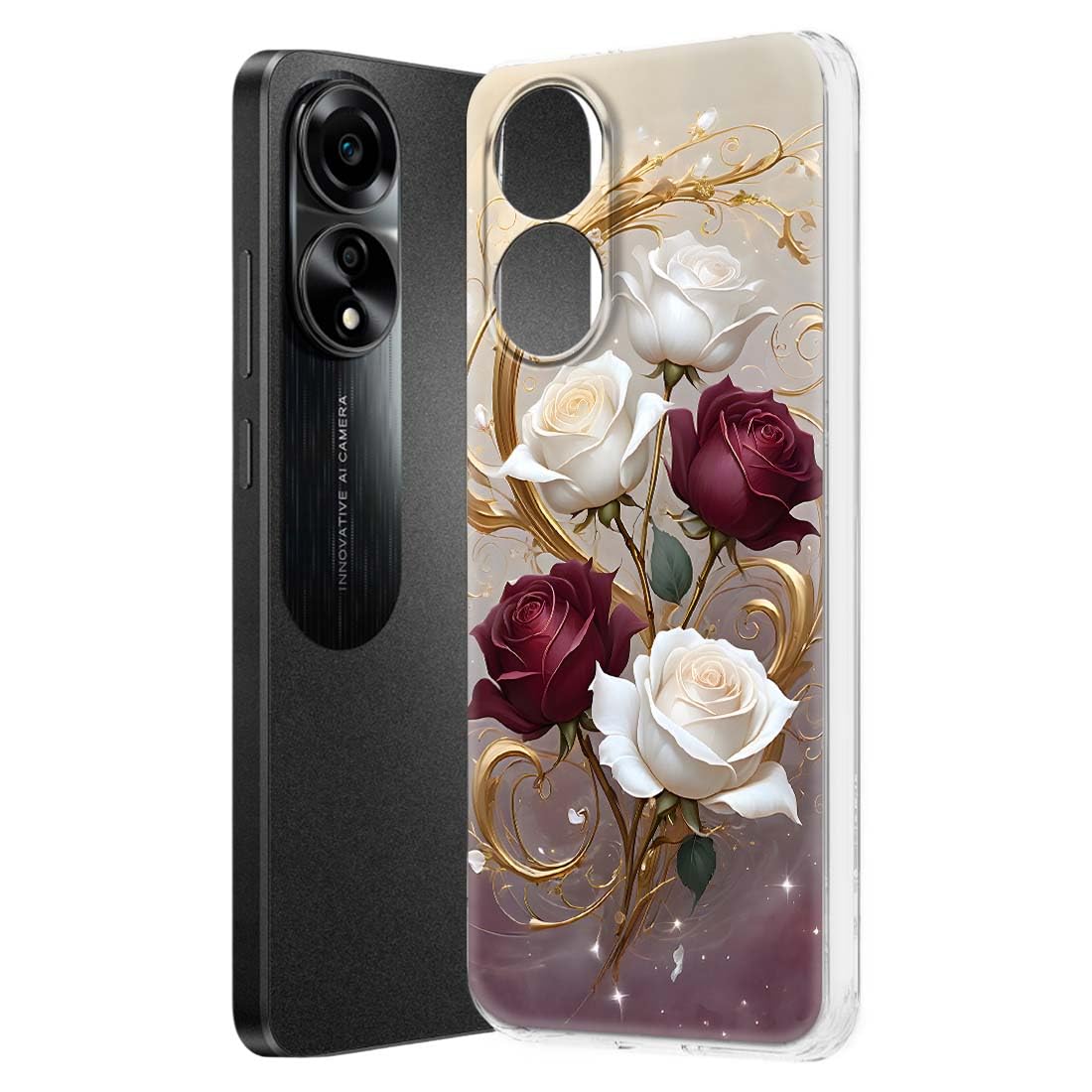 Fashionury Soft Silicone Designer Printed Full Protection Printed Back Case Cover for Oppo A78 4G -D3213