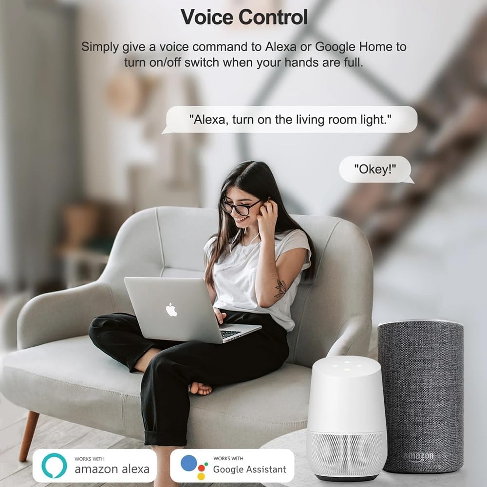Yueyang Interruttore Intelligente WiFi Relè Wireless 1 Canale DC 12/24V AC 100-240V, Modalità Jog/Blocco, APP Tuya/SmartLife Telecomando, Contatto a Secco, Funziona con Alexa Google