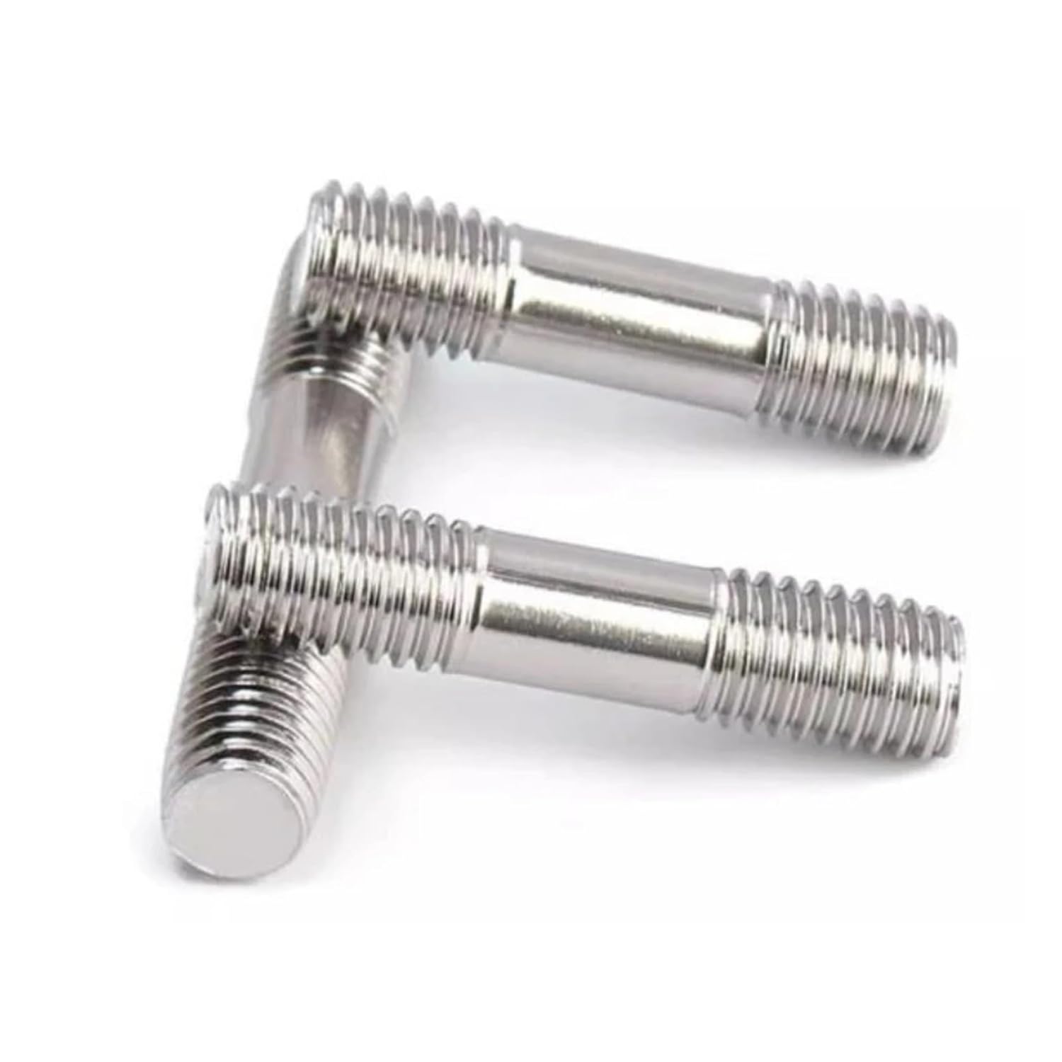 2-60pcs Double End Thread Rod M3 M4 M5 M6 M8 M10 M12 M14 M16 304 Stainless Steel Headless Stud Bolts Screw Tooth Stick(120mm,M6-30pcs)