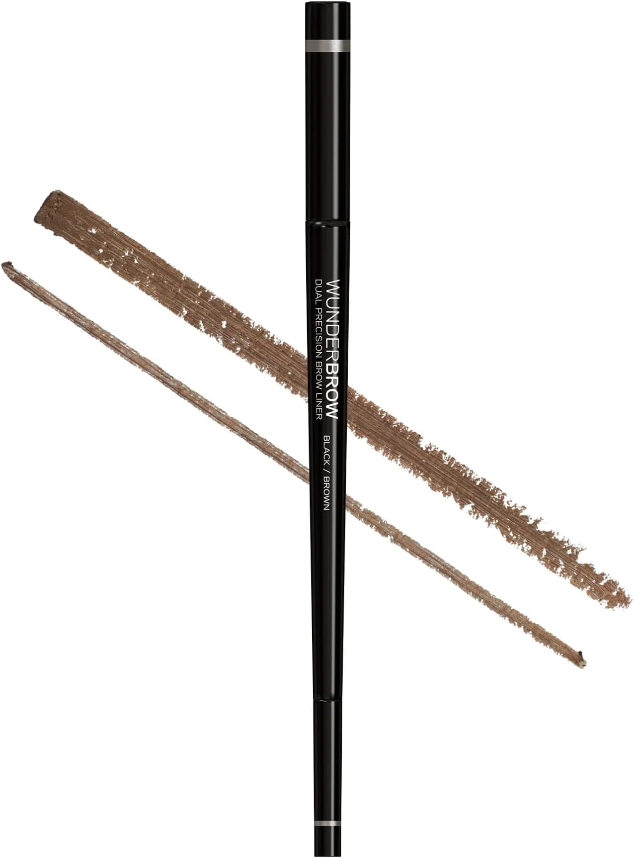 WUNDER2 WUNDERBROW Dual Precision Brow Liner - Black/Brown Colour - Angled Liner and Smaller Tip for Perfect Eyebrows on-the-go