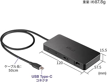 ユ*ケ様 【美品】サンワサプライ ドッキングステーション　USB-DKM5BK サンワサプライ USB-DKM5BK ドッキングステーション 7in1 USB Type-C接続