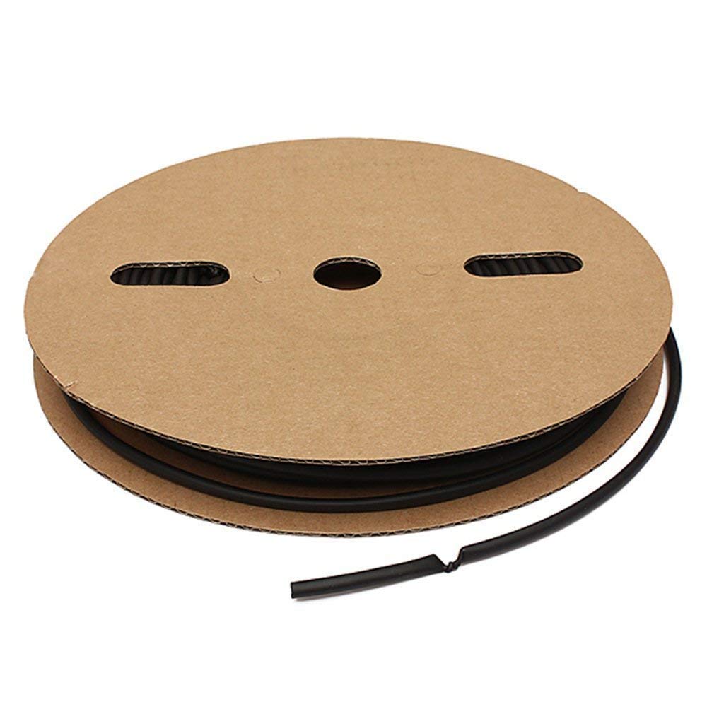 Gasea Black Diameter 3Mm Polyolefin Heat Shrink 2:1 Tubing Length Electrical Sleeving Cable Wire Heatshrink Tube, 100Ft/ 30M
