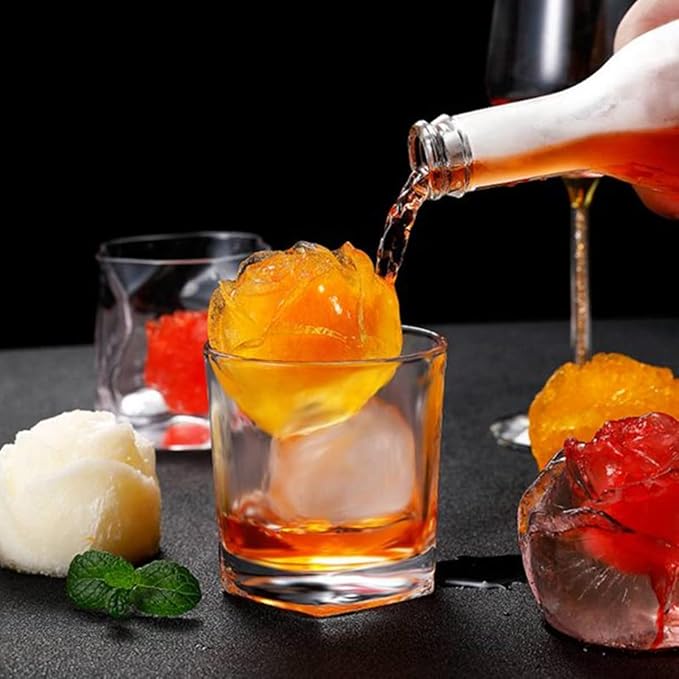 Bandeja para cubitos de hielo 3D forma diamante silicona con tapa miniatura 5
