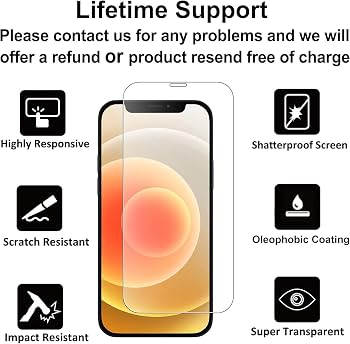 MOBISTAR 4 Pezzi Vetro Temperato 9H Per IPhone 12 Pro Max 6,7'' - Copertura Completa, HD, Anti Graffio, Anti Impronte