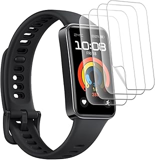 [RoSoki] HUAWEI Band 9 対応 保護フィルム HUAWEI Band 9 極薄 防塵 指紋防止 スクラッチ防止 気泡防止 高透過率 用保護ソフトフィルム TPU製 【4枚セット】対応 HUAWEI Band 9 クリア