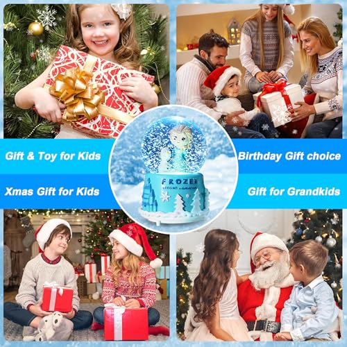 Snow Globe, Princess Snow Globes for Girls, Music Snowglobe with Automatic Snowflakes, Christmas Birthday Princess Gifts for 6 7 8 9 10 11 12+ Year Old Girls Kids - Thumbnail 7