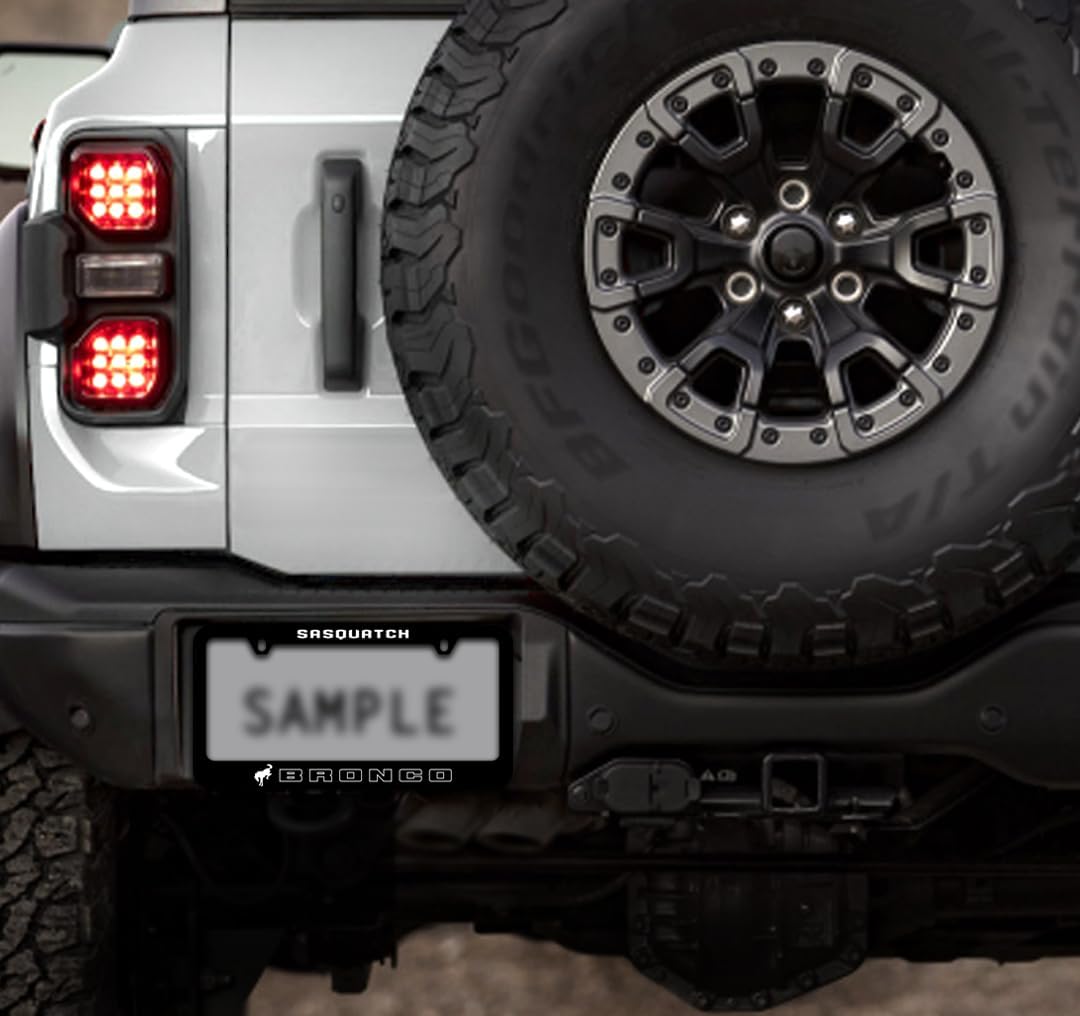 FORD Bronco UV Printed Metal License Plate Frame - Sasquatch