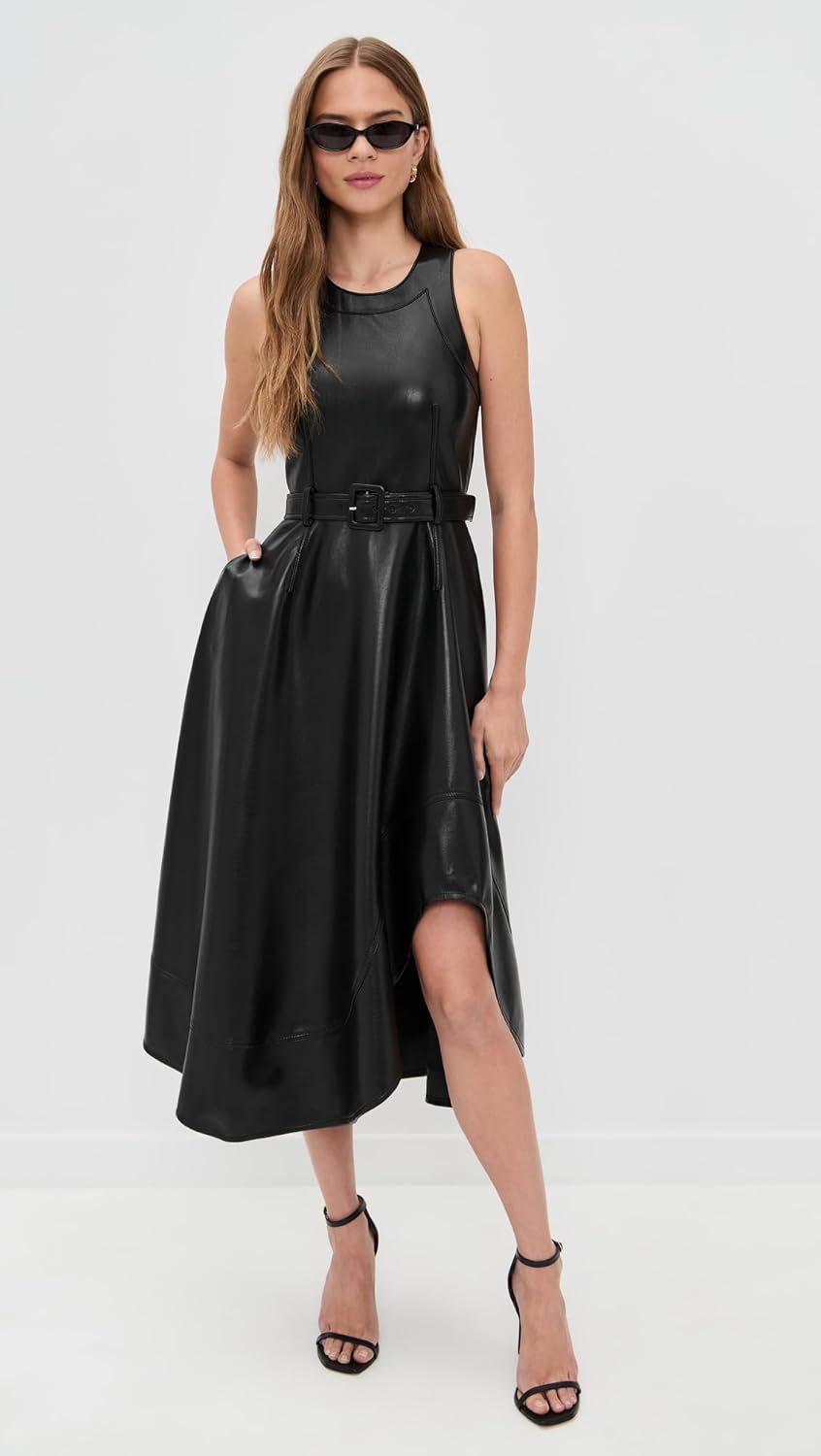 Cinq à Sept Women's Vegan Leather Zelda Dress - Image 2