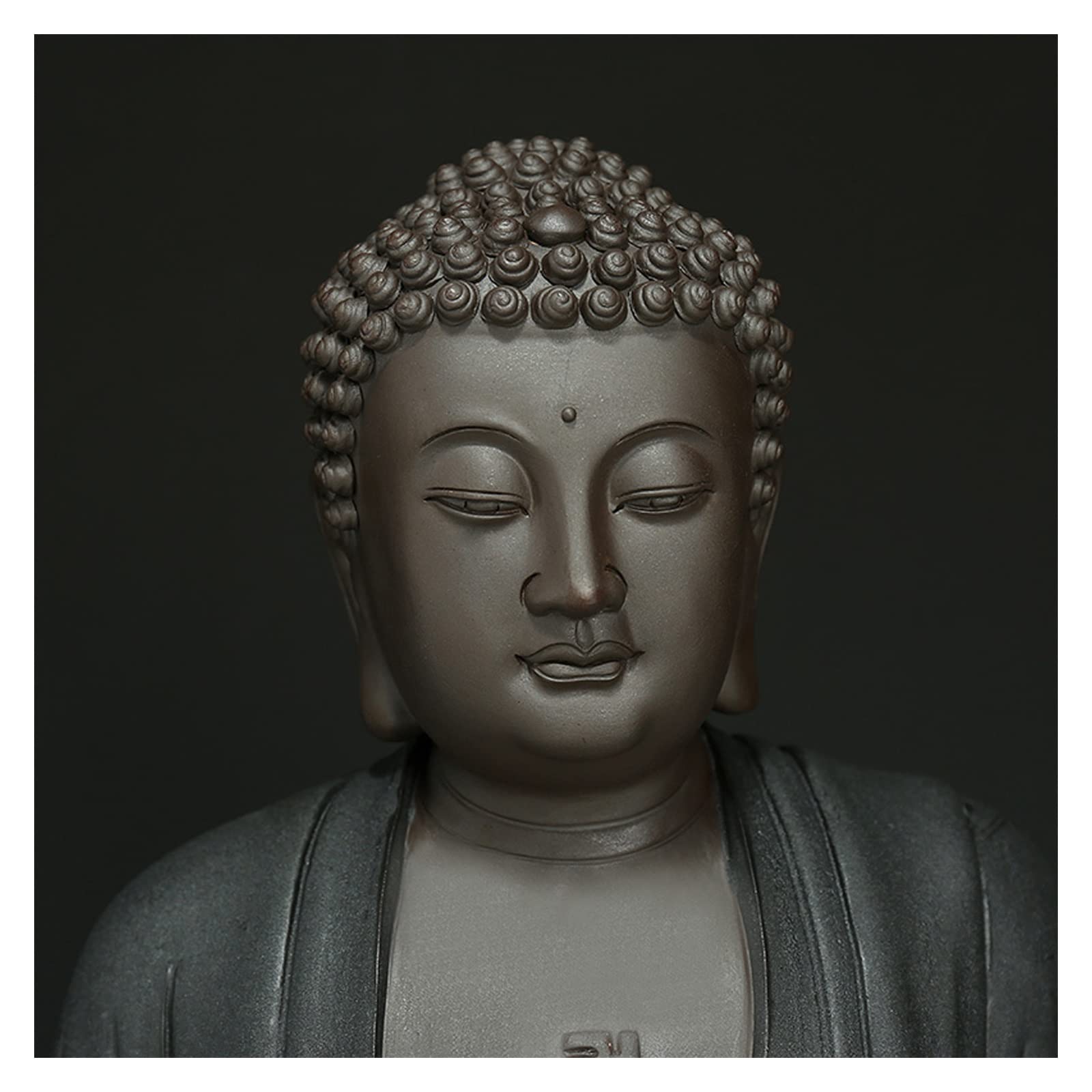 SUNESA Estatua de Buda Estatua de Buda Zen de cerámica Rulai Buddha Amitabha Buddha Adornos Decorativos for el hogar Entrada Sala de Estar Estudio Adornos de Escritorio Estatua de Buda Meditación